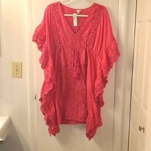 NWT J crew pink cover up-perfect for summer!